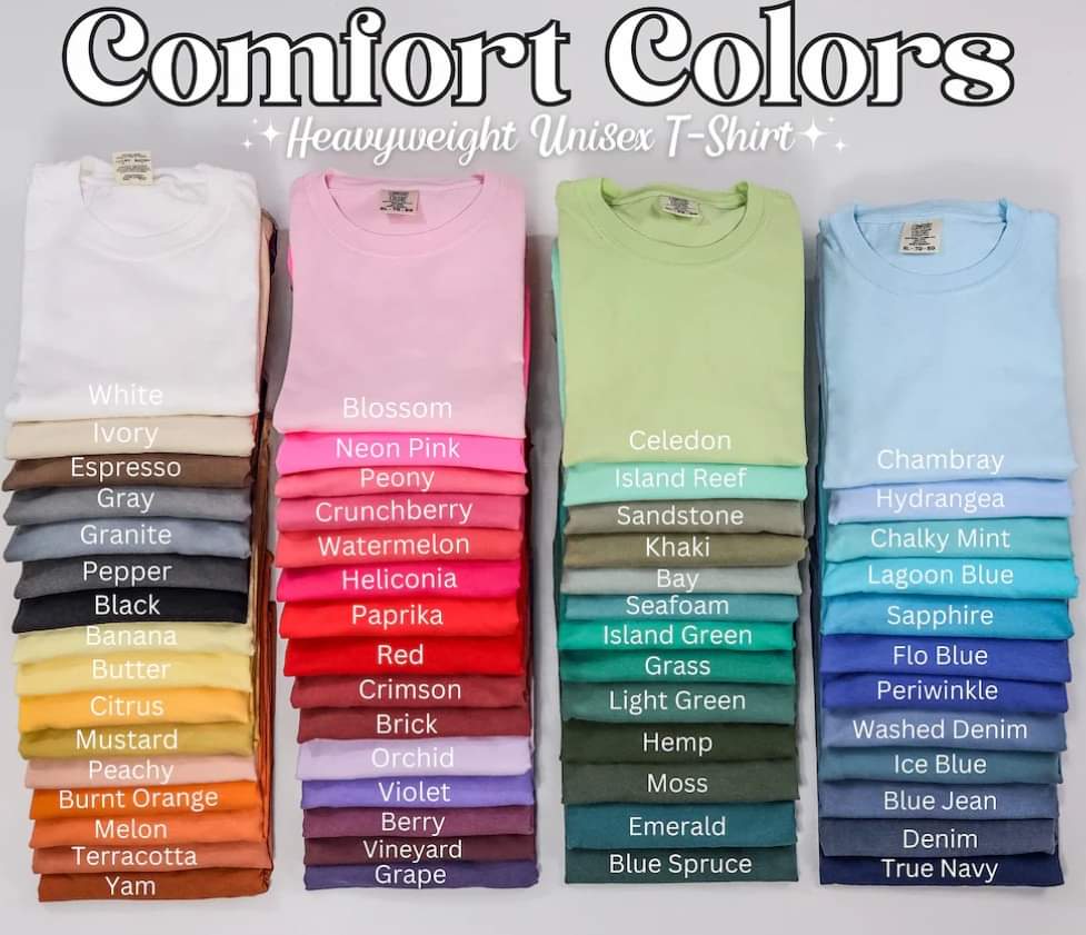 Comfort Colors Upcharge