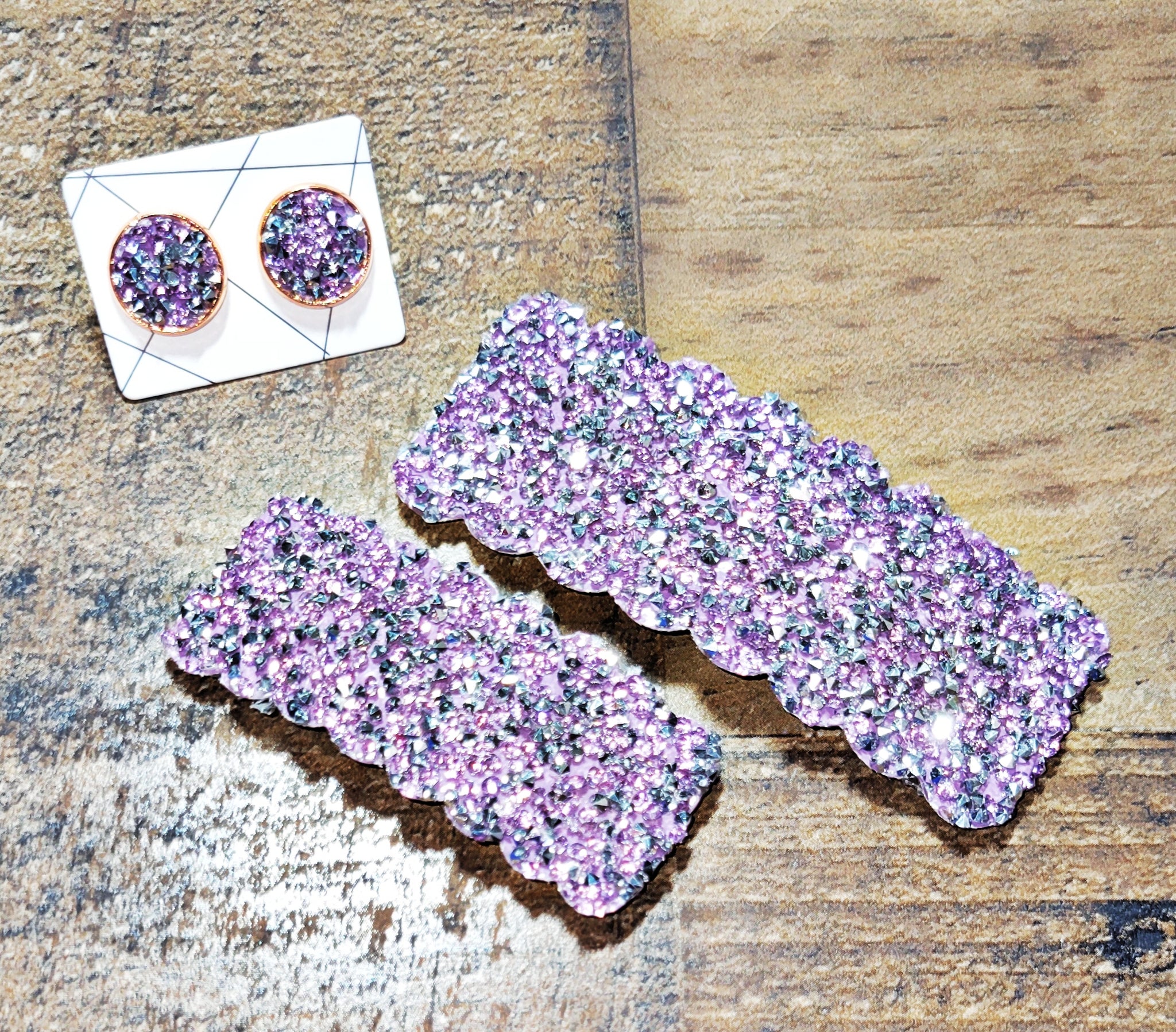 Amethyst Chunky Sparkle Studs