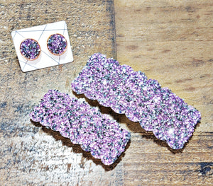 Amethyst Chunky Sparkle Studs