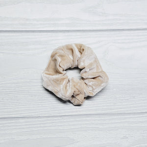 Cream Velvet Scrunchies