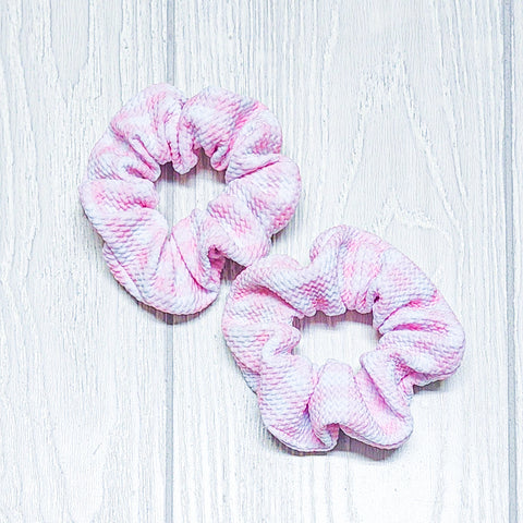 Pink Gingham Scrunchies