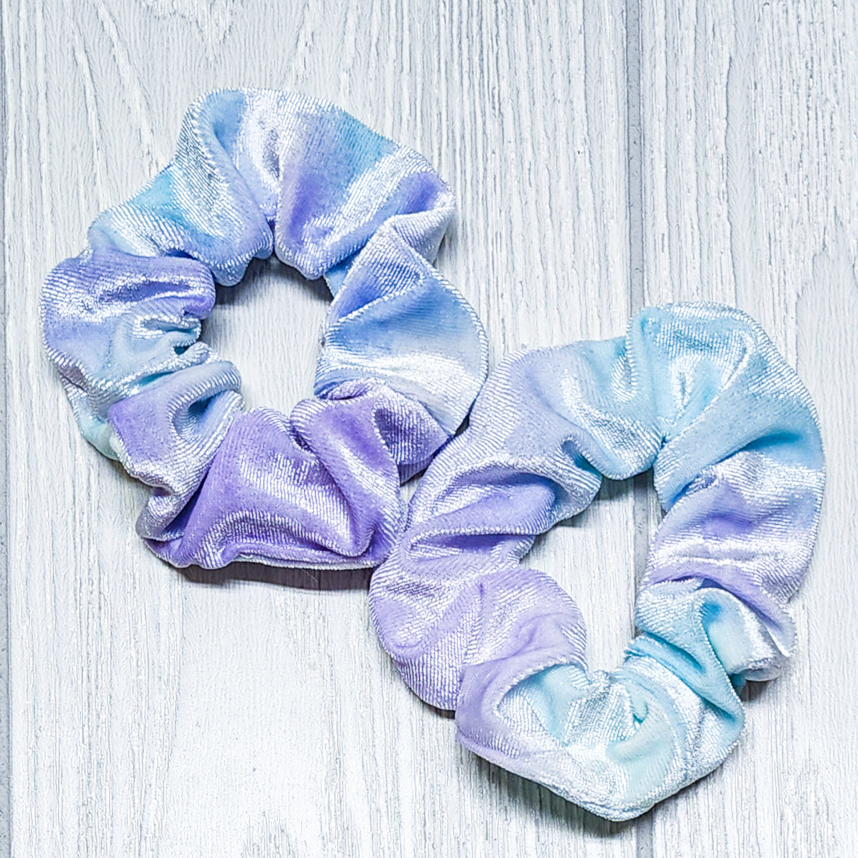 Pastel Galaxy Velvet Scrunchies