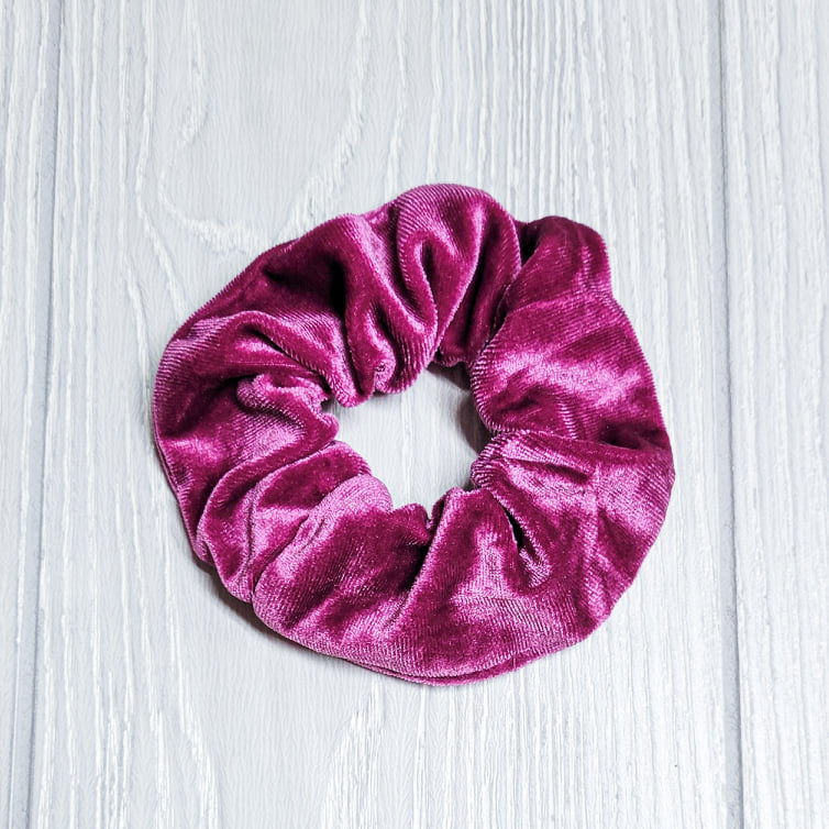 Ripe Raspberry Velvet Scrunchies