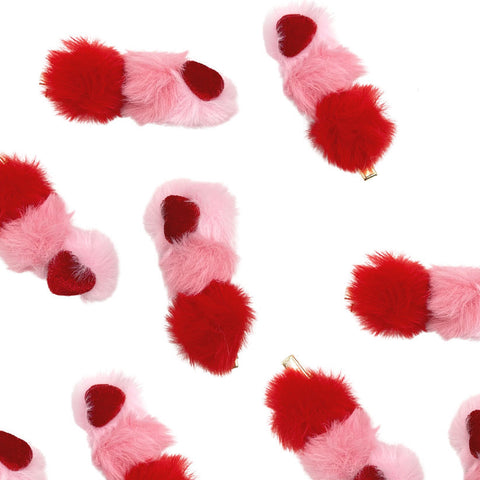 Valentine Pom Clips