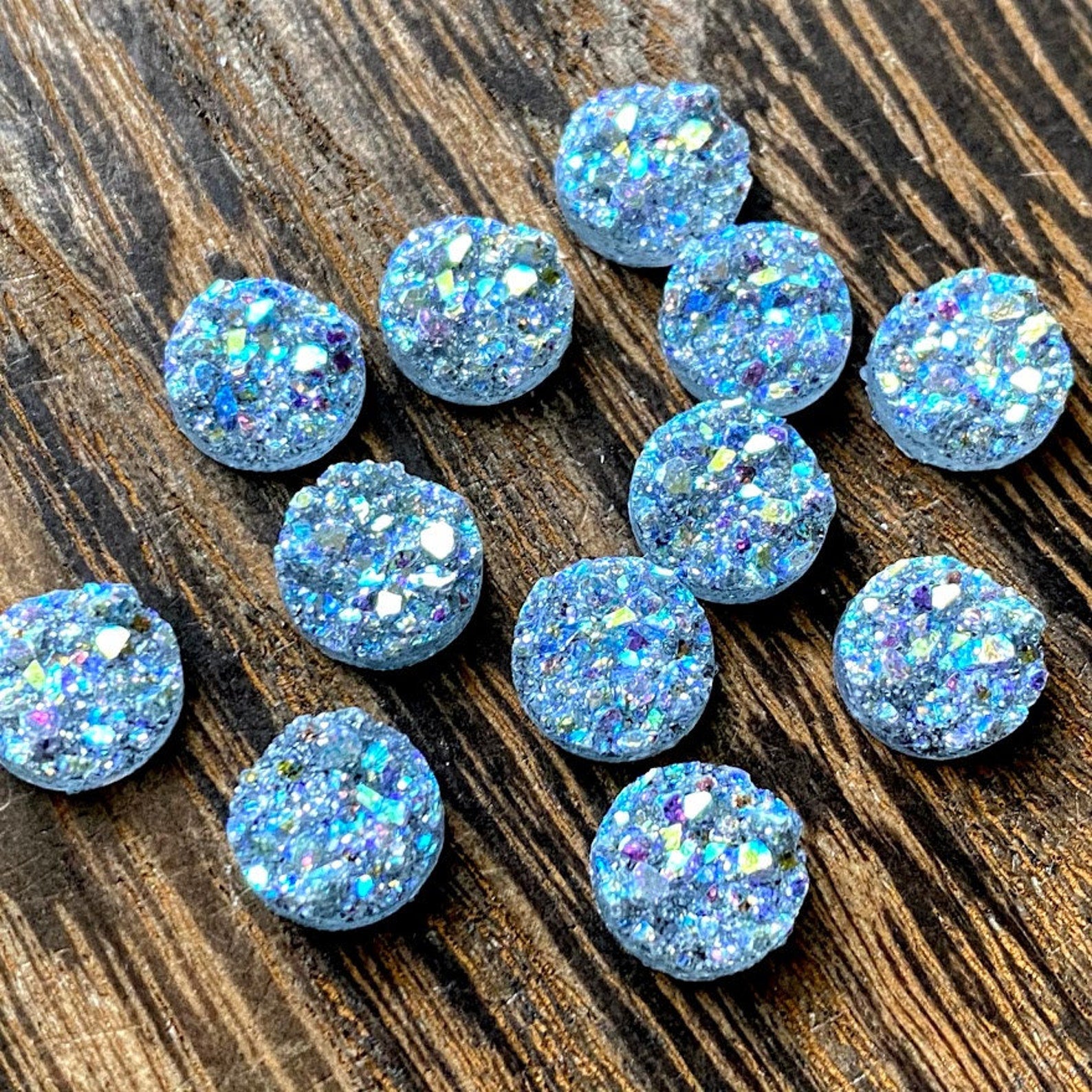 Rainbow Sparkle Druzy Studs